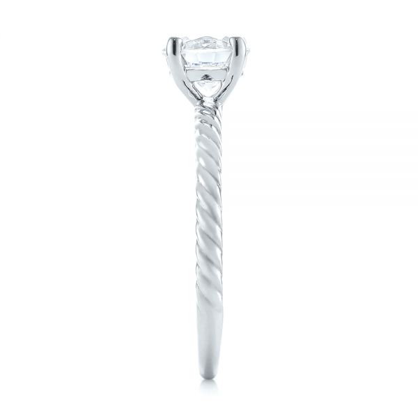 14k White Gold 14k White Gold Solitaire Diamond Engagement Ring - Side View - 104113