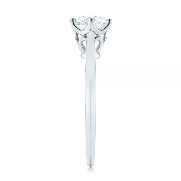Platinum Platinum Solitaire Diamond Engagement Ring - Side View - 104173