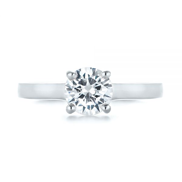  Platinum Platinum Solitaire Diamond Engagement Ring - Top View -  104086