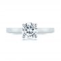 18k White Gold 18k White Gold Solitaire Diamond Engagement Ring - Top View -  104086 - Thumbnail