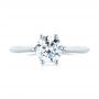 18k White Gold 18k White Gold Solitaire Diamond Engagement Ring - Top View -  104173 - Thumbnail