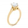 18k Yellow Gold 18k Yellow Gold Solitaire Diamond Engagement Ring - Three-Quarter View -  104173 - Thumbnail