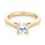 18k Yellow Gold 18k Yellow Gold Solitaire Diamond Engagement Ring - Flat View -  104086 - Thumbnail