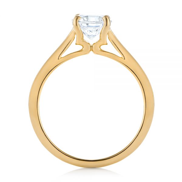 14k Yellow Gold 14k Yellow Gold Solitaire Diamond Engagement Ring - Front View - 104086