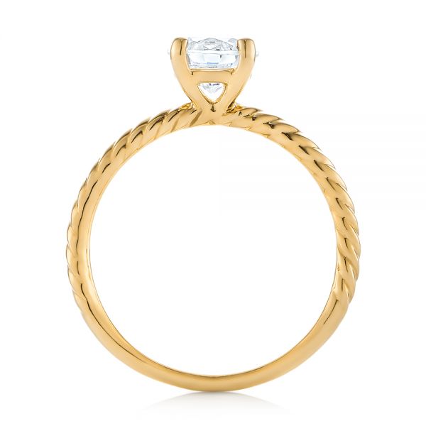 14k Yellow Gold 14k Yellow Gold Solitaire Diamond Engagement Ring - Front View - 104113
