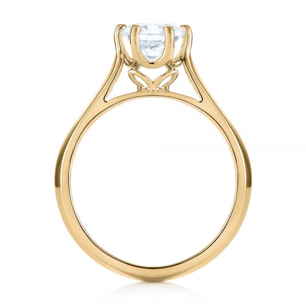 18k Yellow Gold 18k Yellow Gold Solitaire Diamond Engagement Ring - Front View - 104114
