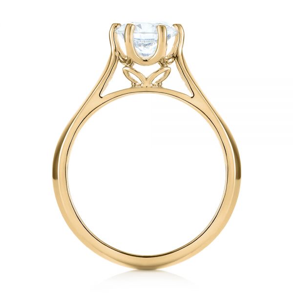 18k Yellow Gold 18k Yellow Gold Solitaire Diamond Engagement Ring - Front View -  104114