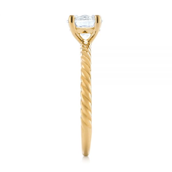14k Yellow Gold 14k Yellow Gold Solitaire Diamond Engagement Ring - Side View - 104113
