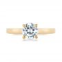 18k Yellow Gold 18k Yellow Gold Solitaire Diamond Engagement Ring - Top View -  104086 - Thumbnail