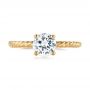 14k Yellow Gold 14k Yellow Gold Solitaire Diamond Engagement Ring - Top View -  104113 - Thumbnail