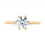 18k Yellow Gold 18k Yellow Gold Solitaire Diamond Engagement Ring - Top View -  104173 - Thumbnail