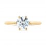 14k Yellow Gold 14k Yellow Gold Solitaire Diamond Engagement Ring - Top View -  104173 - Thumbnail