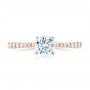 14k Rose Gold And 18K Gold 14k Rose Gold And 18K Gold Diamond Engagement Ring - Top View -  102584 - Thumbnail