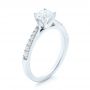 14k White Gold And Platinum 14k White Gold And Platinum Diamond Engagement Ring - Three-Quarter View -  102584 - Thumbnail