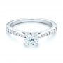  Platinum And 18K Gold Platinum And 18K Gold Diamond Engagement Ring - Flat View -  102584 - Thumbnail