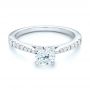 18k White Gold And 18K Gold 18k White Gold And 18K Gold Diamond Engagement Ring - Flat View -  102584 - Thumbnail