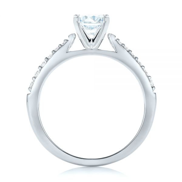 Platinum And Platinum Platinum And Platinum Diamond Engagement Ring - Front View - 102584
