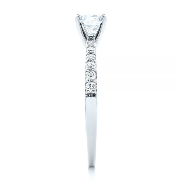 Platinum And Platinum Platinum And Platinum Diamond Engagement Ring - Side View - 102584