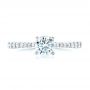 14k White Gold And 14K Gold 14k White Gold And 14K Gold Diamond Engagement Ring - Top View -  102584 - Thumbnail