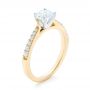 14k Yellow Gold And 18K Gold 14k Yellow Gold And 18K Gold Diamond Engagement Ring - Three-Quarter View -  102584 - Thumbnail