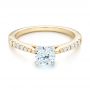 18k Yellow Gold And 14K Gold 18k Yellow Gold And 14K Gold Diamond Engagement Ring - Flat View -  102584 - Thumbnail