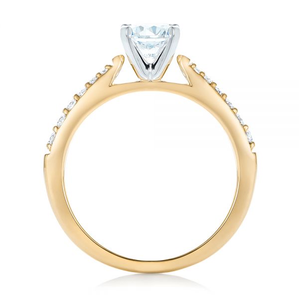14k Yellow Gold And 14K Gold 14k Yellow Gold And 14K Gold Diamond Engagement Ring - Front View - 102584