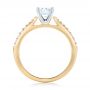 14k Yellow Gold And 18K Gold 14k Yellow Gold And 18K Gold Diamond Engagement Ring - Front View -  102584 - Thumbnail