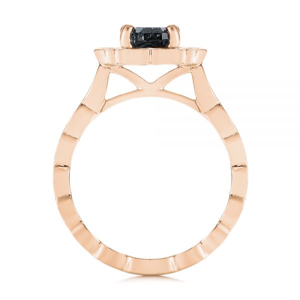 14k Rose Gold Salt And Pepper Diamond Modified Halo Engagement Ring 104863 Seattle Bellevue