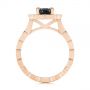 14k Rose Gold 14k Rose Gold Salt And Pepper Diamond Modified Halo Engagement Ring - Front View -  104863 - Thumbnail