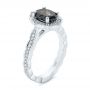  Platinum Salt And Pepper Diamond Modified Halo Engagement Ring - Three-Quarter View -  104863 - Thumbnail