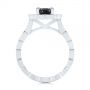  Platinum Salt And Pepper Diamond Modified Halo Engagement Ring - Front View -  104863 - Thumbnail