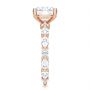 18k Rose Gold 18k Rose Gold Shared Prong Diamond Engagement Ring - Side View -  107223 - Thumbnail