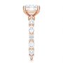 14k Rose Gold 14k Rose Gold Shared Prong Diamond Engagement Ring - Side View -  107223 - Thumbnail