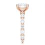 14k Rose Gold 14k Rose Gold Shared Prong Diamond Engagement Ring - Side View -  107223 - Thumbnail