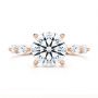 18k Rose Gold 18k Rose Gold Shared Prong Diamond Engagement Ring - Top View -  107223 - Thumbnail