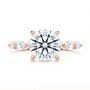 14k Rose Gold 14k Rose Gold Shared Prong Diamond Engagement Ring - Top View -  107223 - Thumbnail
