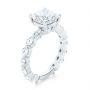 14k White Gold 14k White Gold Shared Prong Diamond Engagement Ring - Three-Quarter View -  107223 - Thumbnail