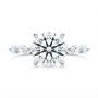 18k White Gold 18k White Gold Shared Prong Diamond Engagement Ring - Top View -  107223 - Thumbnail