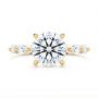 18k Yellow Gold 18k Yellow Gold Shared Prong Diamond Engagement Ring - Top View -  107223 - Thumbnail