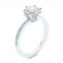 14k White Gold Six-prong Classic Diamond Engagement Ring - Three-Quarter View -  105766 - Thumbnail