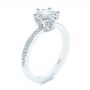 18k White Gold 18k White Gold Six-prong Classic Diamond Engagement Ring - Three-Quarter View -  105766 - Thumbnail