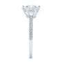 14k White Gold Six-prong Classic Diamond Engagement Ring - Side View -  105766 - Thumbnail