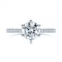  Platinum Platinum Six-prong Classic Diamond Engagement Ring - Top View -  105766 - Thumbnail