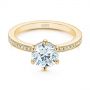 14k Yellow Gold 14k Yellow Gold Six-prong Classic Diamond Engagement Ring - Flat View -  105766 - Thumbnail