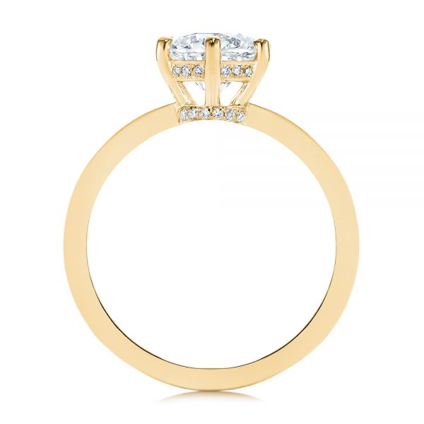 18k Yellow Gold 18k Yellow Gold Six-prong Classic Diamond Engagement Ring - Front View -  105766