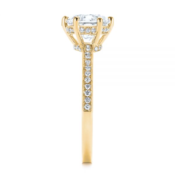 14k Yellow Gold 14k Yellow Gold Six-prong Classic Diamond Engagement Ring - Side View - 105766