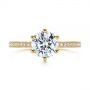 14k Yellow Gold 14k Yellow Gold Six-prong Classic Diamond Engagement Ring - Top View -  105766 - Thumbnail