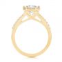 14k Yellow Gold 14k Yellow Gold Six Prong Delicate Halo Diamond Engagement Ring - Front View -  104868 - Thumbnail