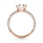 14k Rose Gold 14k Rose Gold Six Prong Diamond Engagement Ring - Front View -  1382 - Thumbnail