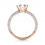 14k Rose Gold 14k Rose Gold Six Prong Diamond Engagement Ring - Front View -  1382 - Thumbnail